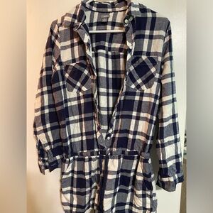 Aerie plaid shortie romper